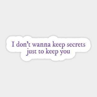 Cruel Summer lyrics purple Sticker